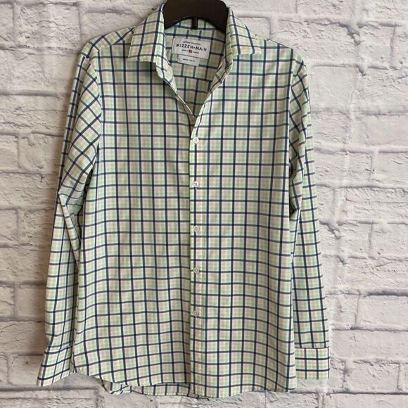 Mizzen & Main Leeward Collection Men’s Plaid Button Down Shirt Medium Trim Fit - Picture 1 of 7